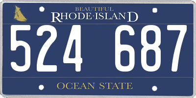 RI license plate 524687