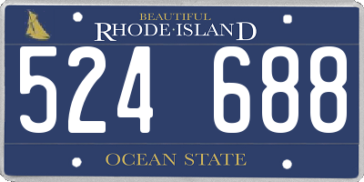 RI license plate 524688
