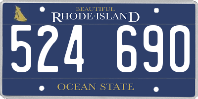 RI license plate 524690