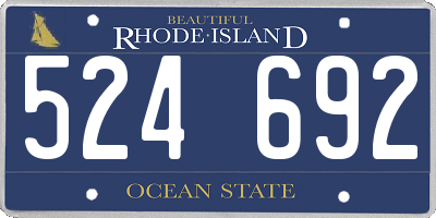 RI license plate 524692