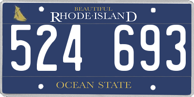 RI license plate 524693