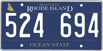 RI license plate 524694