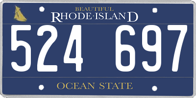 RI license plate 524697