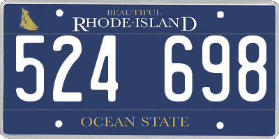 RI license plate 524698