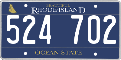 RI license plate 524702