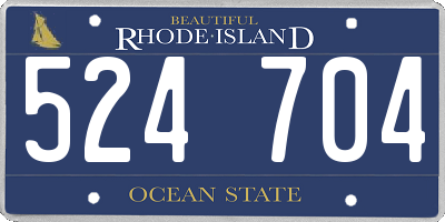 RI license plate 524704