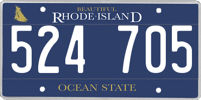 RI license plate 524705