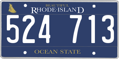 RI license plate 524713