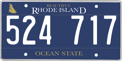 RI license plate 524717