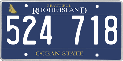 RI license plate 524718