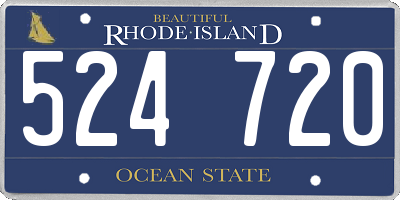 RI license plate 524720