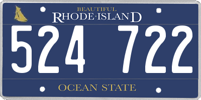 RI license plate 524722