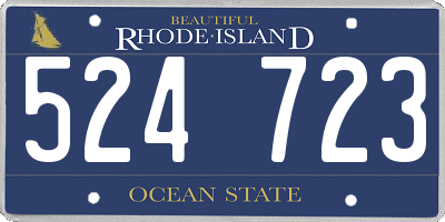 RI license plate 524723