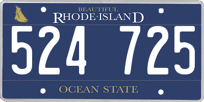 RI license plate 524725