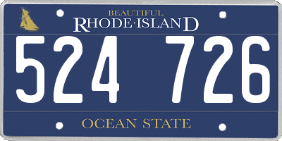RI license plate 524726