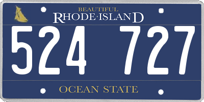 RI license plate 524727