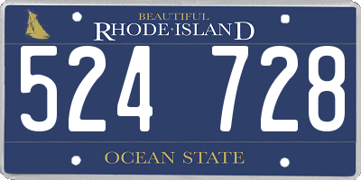 RI license plate 524728