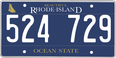 RI license plate 524729