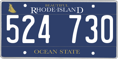 RI license plate 524730