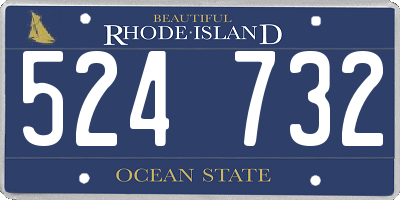 RI license plate 524732