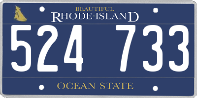 RI license plate 524733