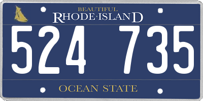 RI license plate 524735