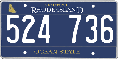 RI license plate 524736