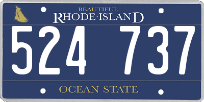 RI license plate 524737