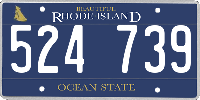 RI license plate 524739