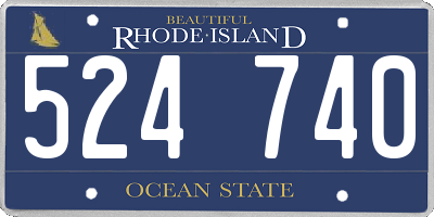 RI license plate 524740