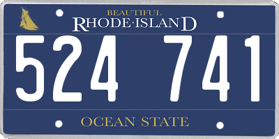 RI license plate 524741