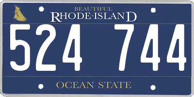 RI license plate 524744