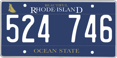 RI license plate 524746