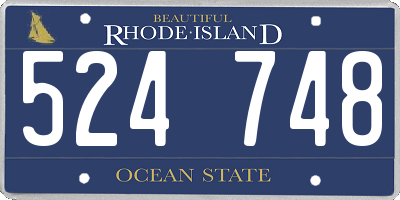 RI license plate 524748