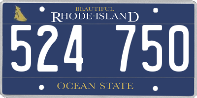 RI license plate 524750