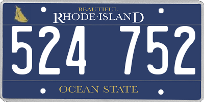 RI license plate 524752