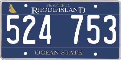 RI license plate 524753