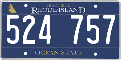 RI license plate 524757