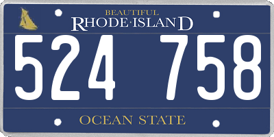RI license plate 524758