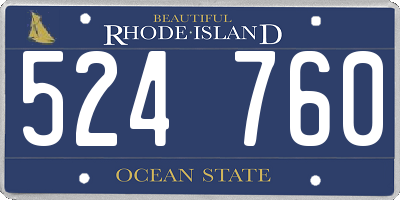 RI license plate 524760