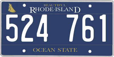 RI license plate 524761