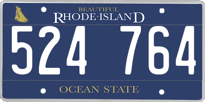 RI license plate 524764