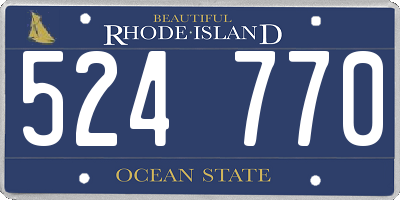 RI license plate 524770
