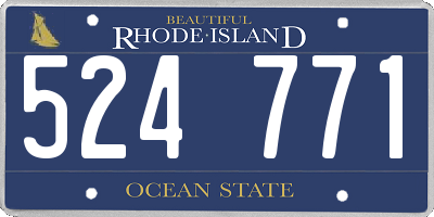 RI license plate 524771