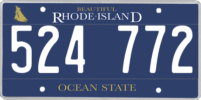 RI license plate 524772