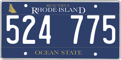 RI license plate 524775