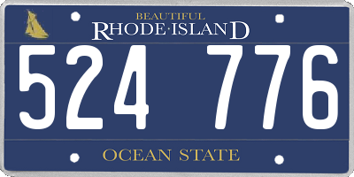 RI license plate 524776