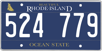 RI license plate 524779