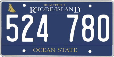 RI license plate 524780