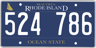 RI license plate 524786
